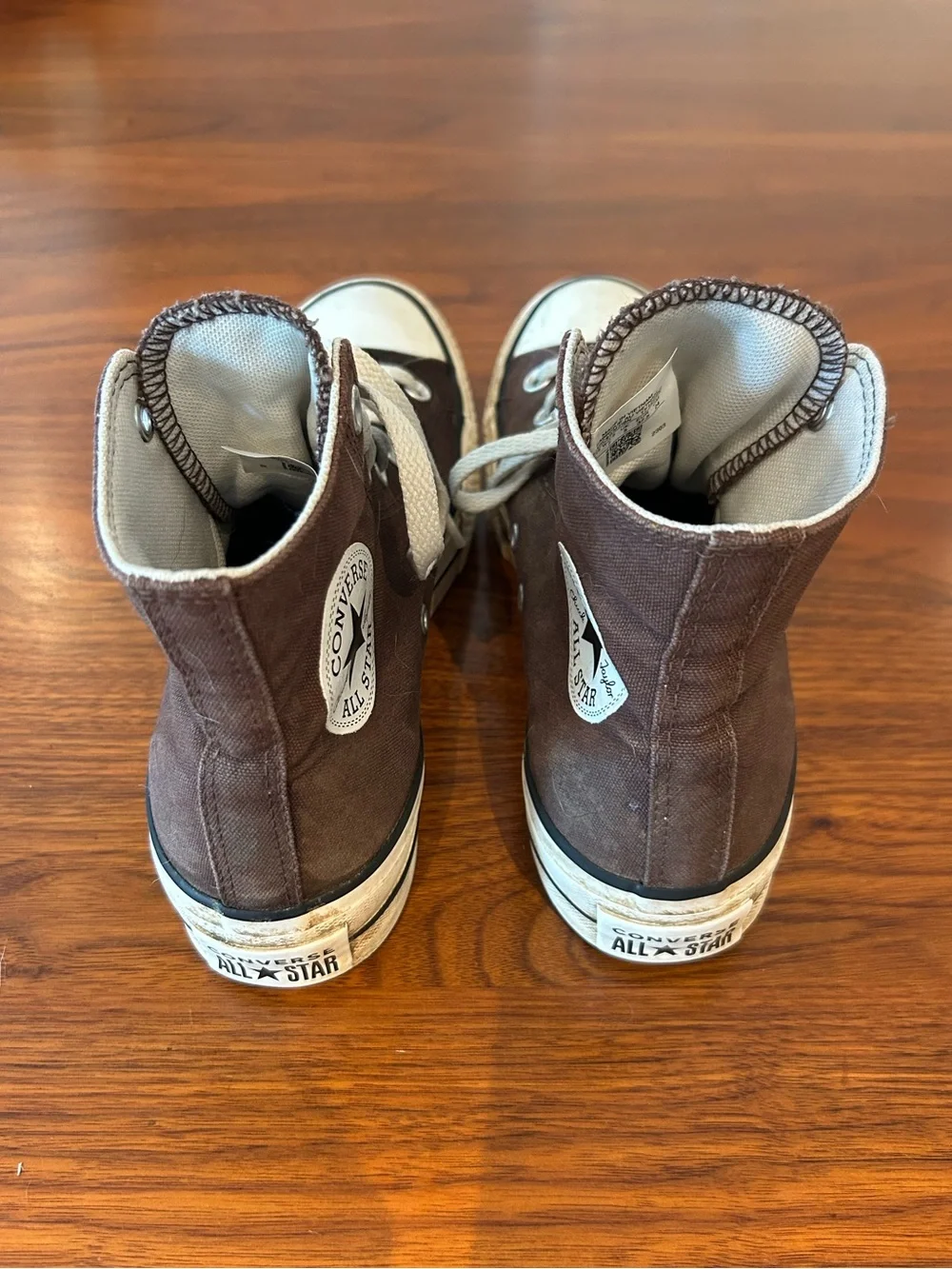 Converse Chuck Taylor High Top Sneakers - Brown and White